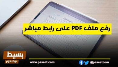 رفع ملف PDF على رابط مباشر